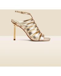 Sosandar - Leather Gladiator Square Toe Strap Sandals - Lyst