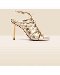 Sosandar - Leather Gladiator Square Toe Strap Sandals - Lyst