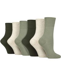IOMI - 6 Pack Ladies Non Elastic Cotton Diabetic Socks With Seamless Toe - Lyst