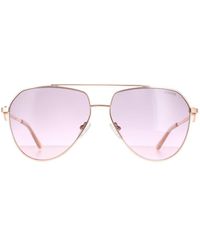 Guess - Aviator Shiny Rose Bordeaux Gradient Gf6140 Metal (Archived) - Lyst