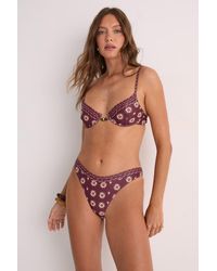 Nasty Gal - Sun Print Beaded Underwire Bikini Set - Lyst