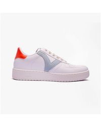Victoria - Madrid Contrast Faux Leather Trainers Multi - Lyst