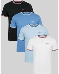 Firetrap - Multi 4 Pack Regular Fit Cotton Crew T-Shirts - Lyst