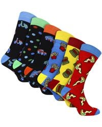 Sock Snob - 6 Pack Bamboo Design Socks - Lyst