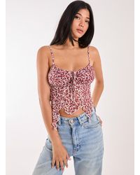 Pink Vanilla - Butterfly Ditsy Cami Top - Lyst