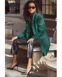 Sosandar - Faux Wool Notch Neck Coat - Lyst