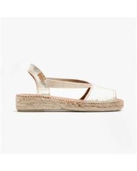 Toni Pons - Etna Ladies Leather Espadrille Sandals Platinum - Lyst