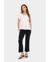 Saint Tropez - Blouse Met Korte Mouwen Regular Fit Ice - Lyst