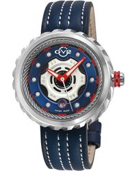 Gv2 - Motorcycle Ss Case, Dial, Hands, Genuine Handmade Italian Leather/ Strap - Lyst