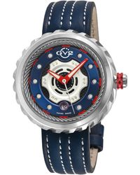 Gv2 - Motorcycle Ss Case, Dial, Hands, Genuine Handmade Italian Leather/ Strap - Lyst
