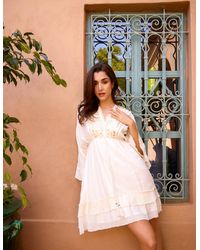 Blue Vanilla - Embellished Kimono Sleeve Mini Dress - Lyst