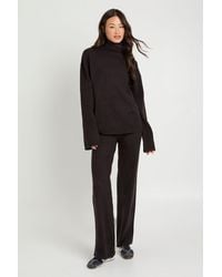 Boohoo - Tall Super Soft Roll Neck Oversized Sweater And Wide Leg Trouser Co-Ord - Lyst