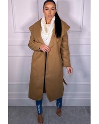 Femme Luxe - Waterfall Duster Belted Long Coat - Lyst