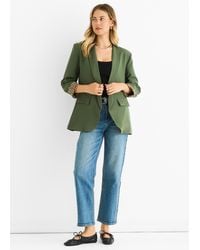 Gini London - Contrast Animal Edge To Blazer - Lyst