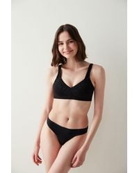 Penti - Mid-Waist Cotton Jersey Thong - Lyst