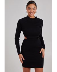 Pink Vanilla - Side Cut Out High Neck Dress - Lyst