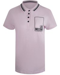 Moschino - Love Small Box Logo Polo Shirt Cotton - Lyst