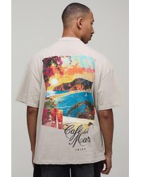 BoohooMAN - Oversized Cafe Del Mar License Print T-Shirt - Lyst