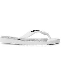 Havaianas - Solid Patterned Thong Toe Flip Flops Sandals - Lyst