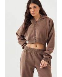 DSGN Studio - Boxy Crop Zip Through Hoodie - Lyst