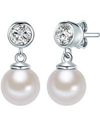Rafaela Donata - Stud Earring Sterling Shell Pearl Zirconia - Lyst