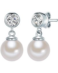 Rafaela Donata - Stud Earring Sterling Shell Pearl Zirconia - Lyst