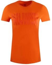 Parajumpers - Fede Brand Logo Orange T-shirt - Lyst