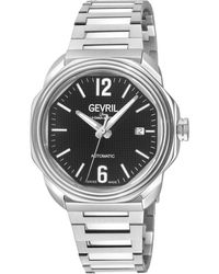 Gevril - Roosevelt Ss 316L Case W/Bezel Ring, Checker Pattern Dial, Stainless Steel Bracelet - Lyst