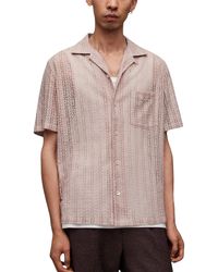 AllSaints - Shirt Short Sleeve Summer Relaxed Fit Casual Holiday New Cotton - Lyst