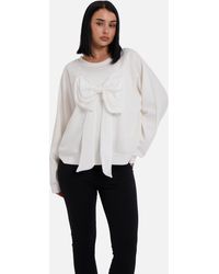 Gini London - Bow Front Oversized Jumper Top - Lyst