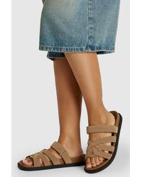 Boohoo - Wide Fit Cut Out Strap Detail Sandals - Lyst