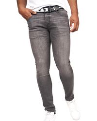 Crosshatch - Barbeck Slim Jeans (gewassen Grijs) - Lyst