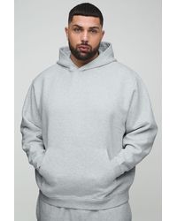 BoohooMAN - Plus Basic Oversized Over The Head Hoodie - Lyst