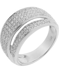 Orphelia - Ladies Embellished 925 Sterling Ring - Lyst