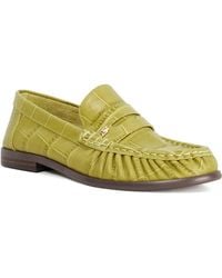 Dune - Grisella Leather Slip On Ruched Toe Loafers - Lyst