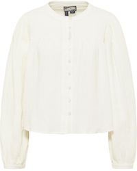 Dreimaster - Katoenen Mousseline Blouse Wolwit - Lyst