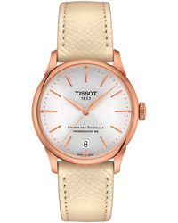 Tissot - T-Classic Chemin Des Tourelles Powermatic 80 Watch T1392073603100 Leather - Lyst
