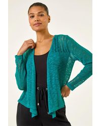 Roman - Textured Knit Shrug - Lyst
