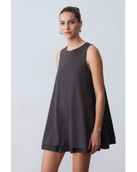Dilvin - Cotton Poplin Sleeveless Mini Shift Dress - Lyst