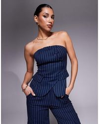 In The Style - X Natalya Wright Exclusive Tailored Bandeau Asymmetric Waistcoat Co-Ord - Lyst