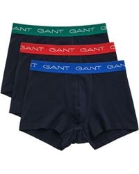 GANT - Trunks 3 Pack Mixed Repeat Logo Stretch Underwear Cotton - Lyst