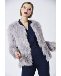 Jayley - Hand Knitted Faux Fur Jacket - Lyst
