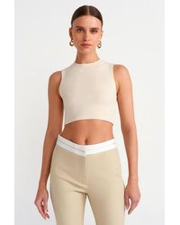 Dilvin - Ribbed Cotton Crop Top - Lyst