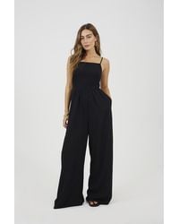 Brave Soul - Textured Jersey Strappy Wide Leg Jumpsuit - Lyst