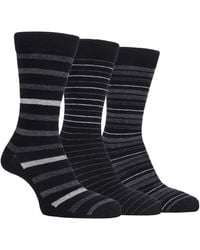 Farah - 3 Pack Striped Bamboo Dress Socks Soft Breathable - Lyst