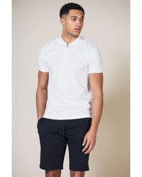 French Connection - White Cotton Zip Polo And Short Set - Lyst