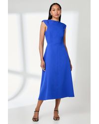 PRINCIPLES - Structured Fit And Flare Midi Dress - Lyst