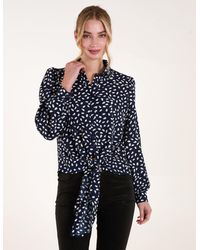Blue Vanilla - Abstract Polka Dot Oversized Shirt - Lyst