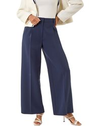 Roman - Pleat Front Wide Leg Trouser - Lyst