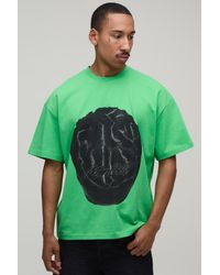 BoohooMAN - Afterlight Brain Printed Short Sleeve T-Shirt - Lyst